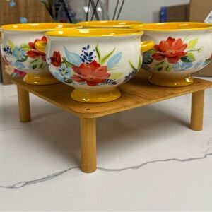 The Pioneer Woman Floral Soup Bowls - Yellow, Red, Blue